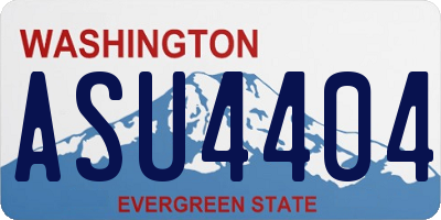 WA license plate ASU4404
