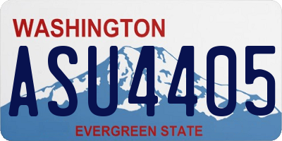 WA license plate ASU4405