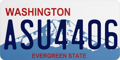 WA license plate ASU4406