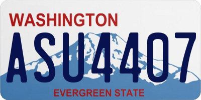WA license plate ASU4407