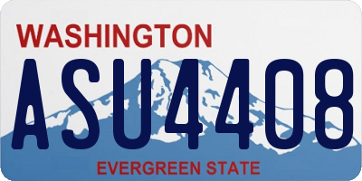 WA license plate ASU4408