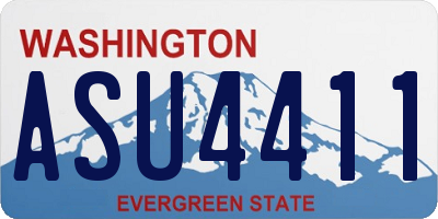 WA license plate ASU4411