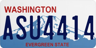 WA license plate ASU4414