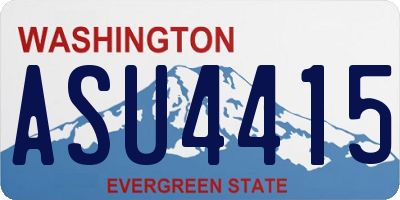 WA license plate ASU4415