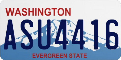 WA license plate ASU4416