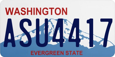 WA license plate ASU4417