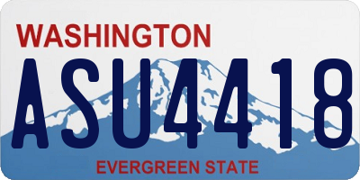 WA license plate ASU4418