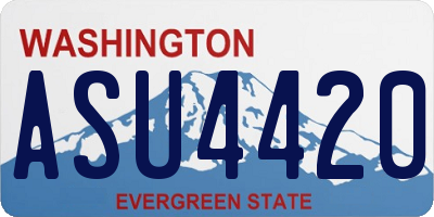 WA license plate ASU4420