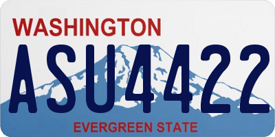 WA license plate ASU4422