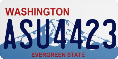 WA license plate ASU4423