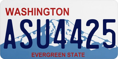 WA license plate ASU4425