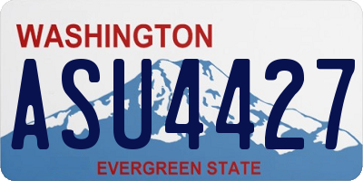 WA license plate ASU4427