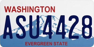 WA license plate ASU4428