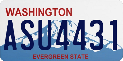 WA license plate ASU4431