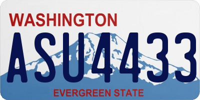 WA license plate ASU4433