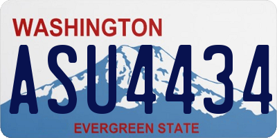 WA license plate ASU4434