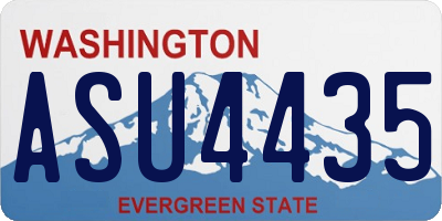WA license plate ASU4435