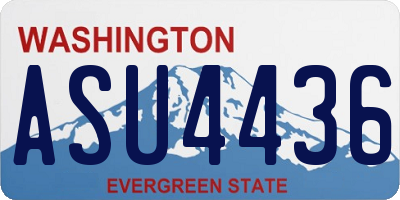 WA license plate ASU4436