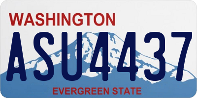 WA license plate ASU4437