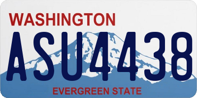 WA license plate ASU4438