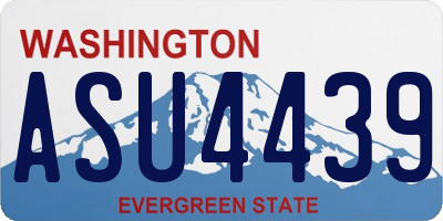WA license plate ASU4439