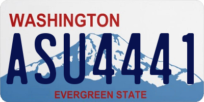WA license plate ASU4441