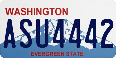 WA license plate ASU4442