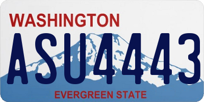 WA license plate ASU4443