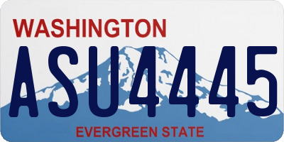WA license plate ASU4445