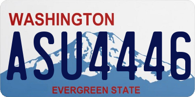WA license plate ASU4446