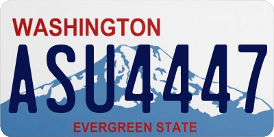 WA license plate ASU4447
