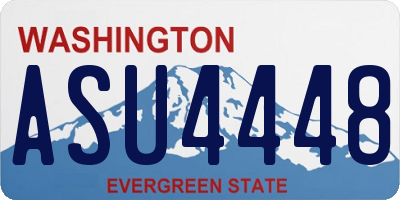 WA license plate ASU4448