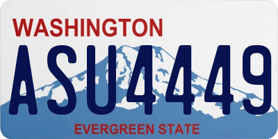 WA license plate ASU4449