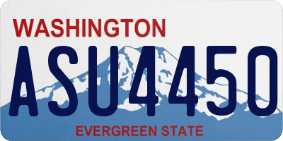 WA license plate ASU4450