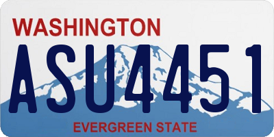 WA license plate ASU4451
