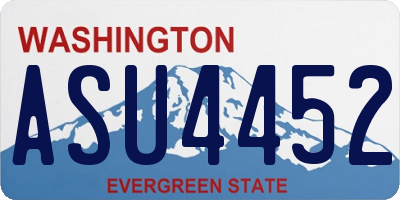 WA license plate ASU4452