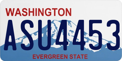 WA license plate ASU4453