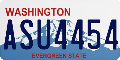 WA license plate ASU4454