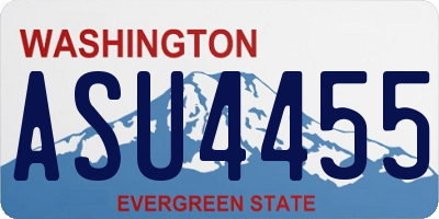 WA license plate ASU4455