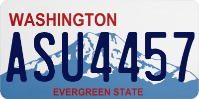 WA license plate ASU4457