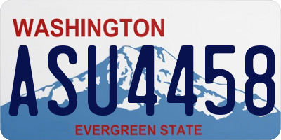 WA license plate ASU4458