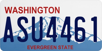 WA license plate ASU4461