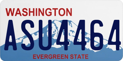 WA license plate ASU4464