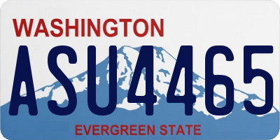 WA license plate ASU4465