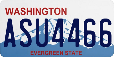 WA license plate ASU4466