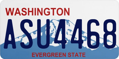WA license plate ASU4468