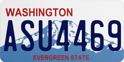 WA license plate ASU4469