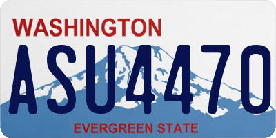 WA license plate ASU4470