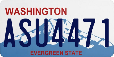WA license plate ASU4471