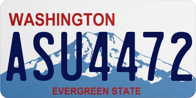 WA license plate ASU4472